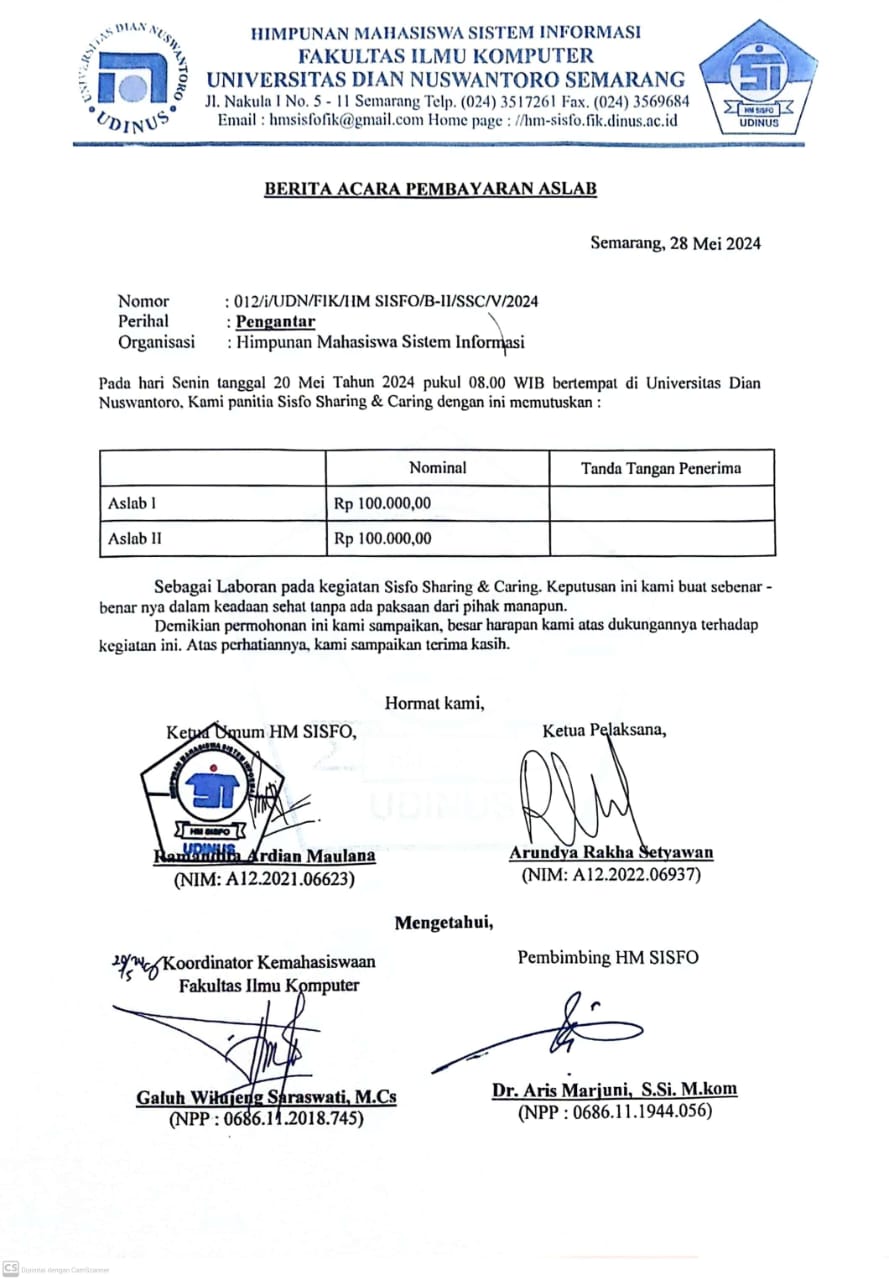 Berita Acara Pembayaran Aslab